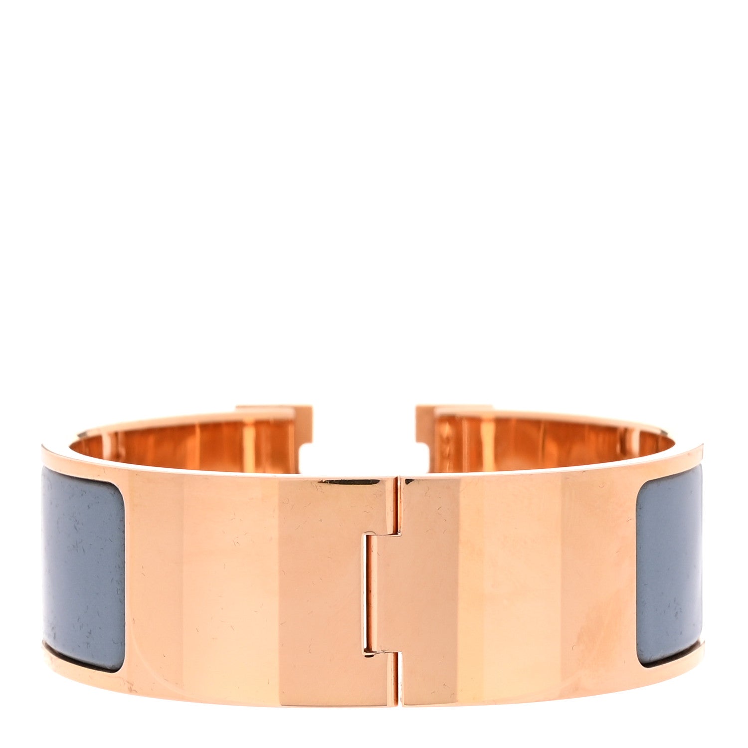 Hermes Enamel Wide Clic Clac H Bracelet PM Gris Orage 2 of 5