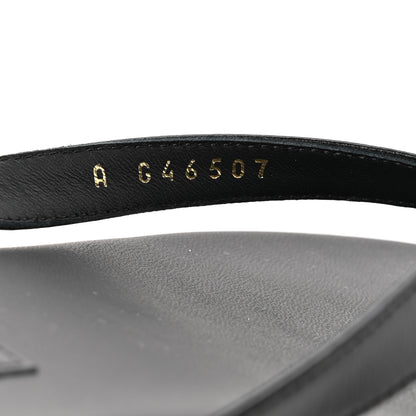 Chanel Shiny Lambskin Crystal CC Thong Sandals 39.5 Black 9 of 10