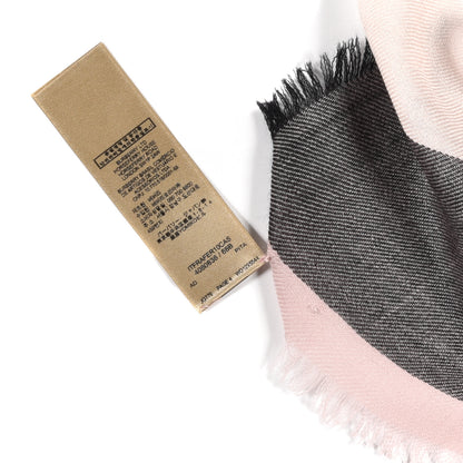 Burberry Cashmere Giant Check Scarf Ash Rose 5 of 6