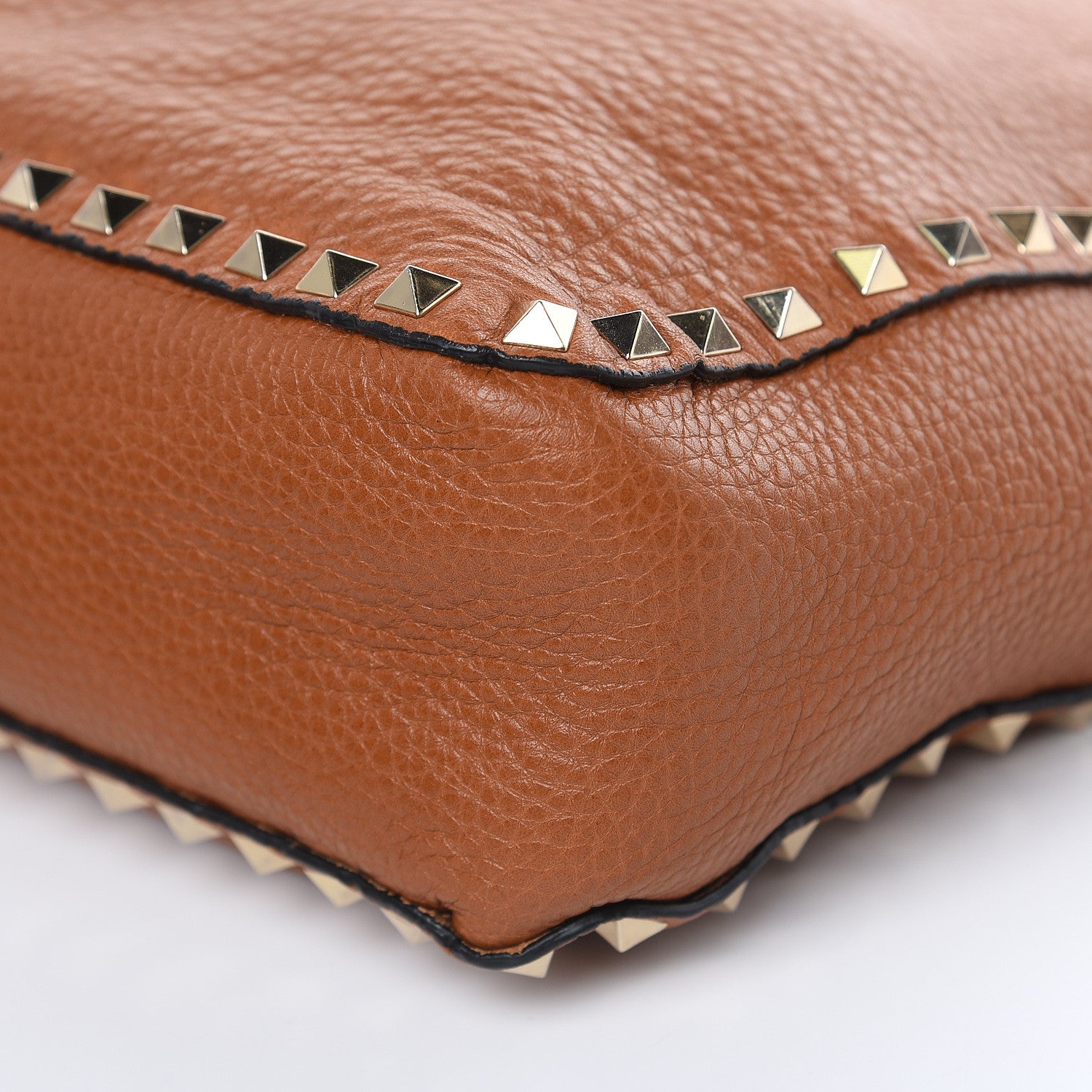 Valentino Garavani Pebbled Calfskin Large Rockstud Flip-Lock Messenger Bag Light Cuir 12 of 12
