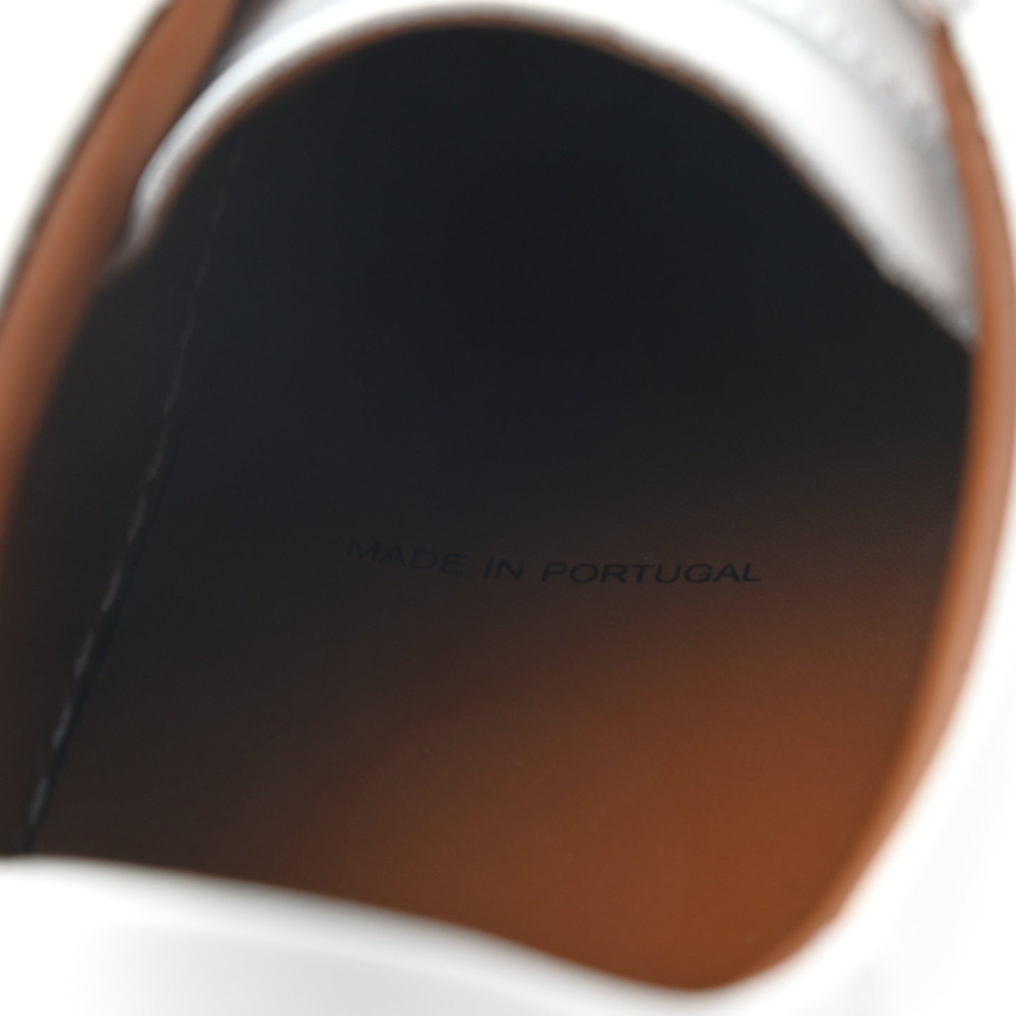 Calfskin Band Logo Womens Urban Street Sneakers 38.5 White Black