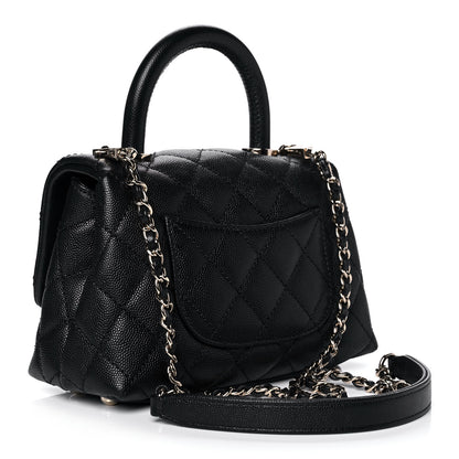 Chanel Caviar Quilted Extra Mini Coco Handle Flap Black 3 of 12