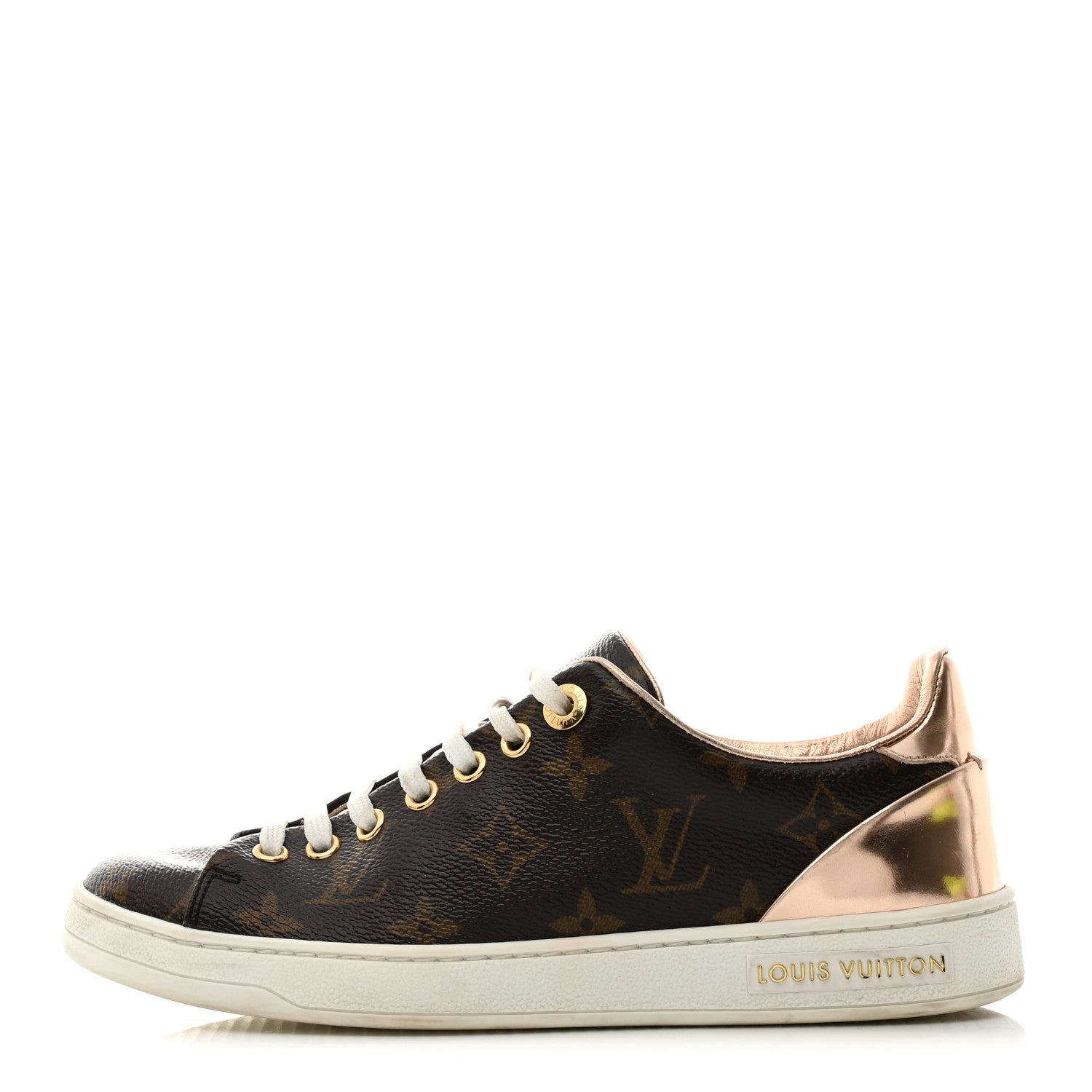 Louis Vuitton Patent Monogram Frontrow Sneakers 36 Rose Gold 1 of 9