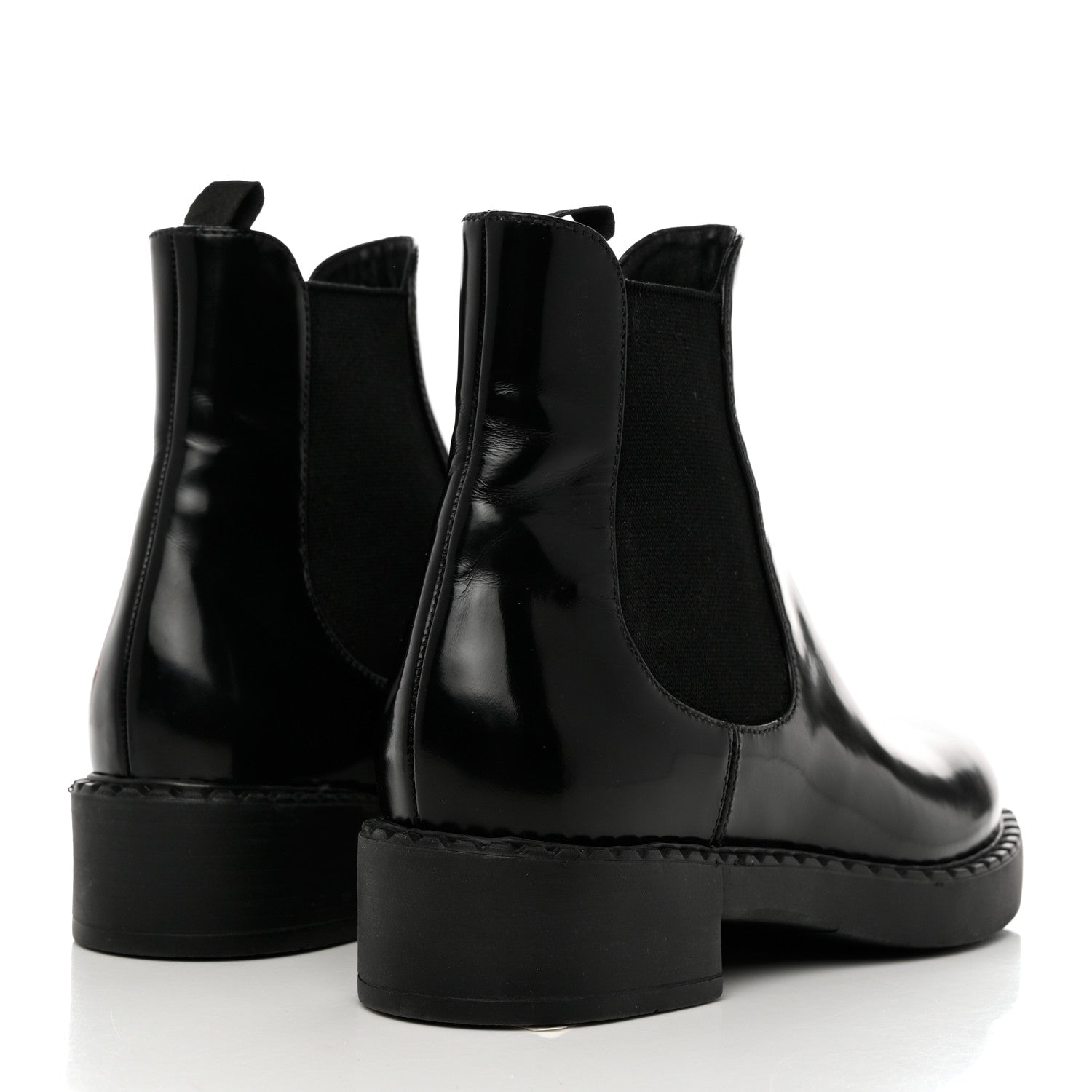 Prada Spazzolato Chelsea 50mm Ankle Boots 37.5 Black 4 of 9