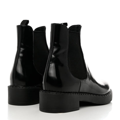 Prada Spazzolato Chelsea 50mm Ankle Boots 37.5 Black 4 of 9
