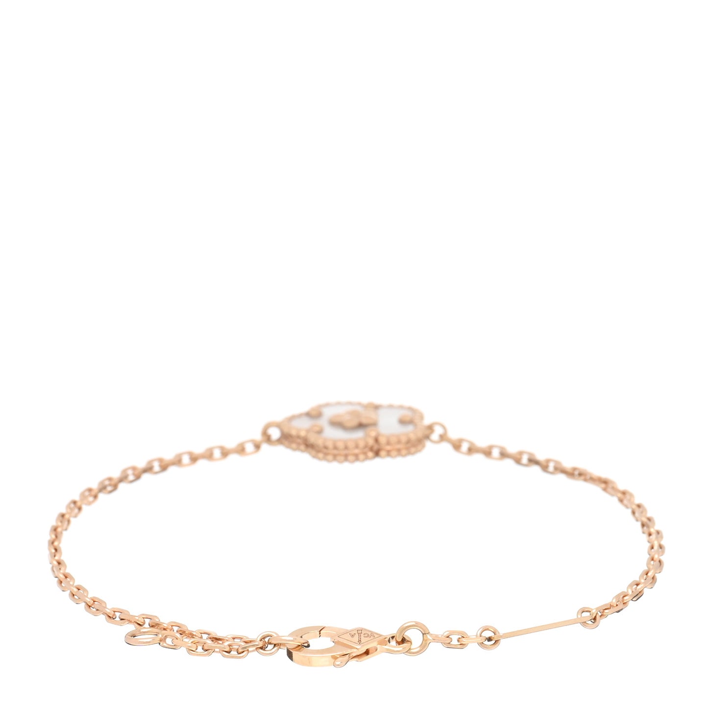 18K Rose Gold Mother Of Pearl Lucky Spring Plum Blossom Bracelet