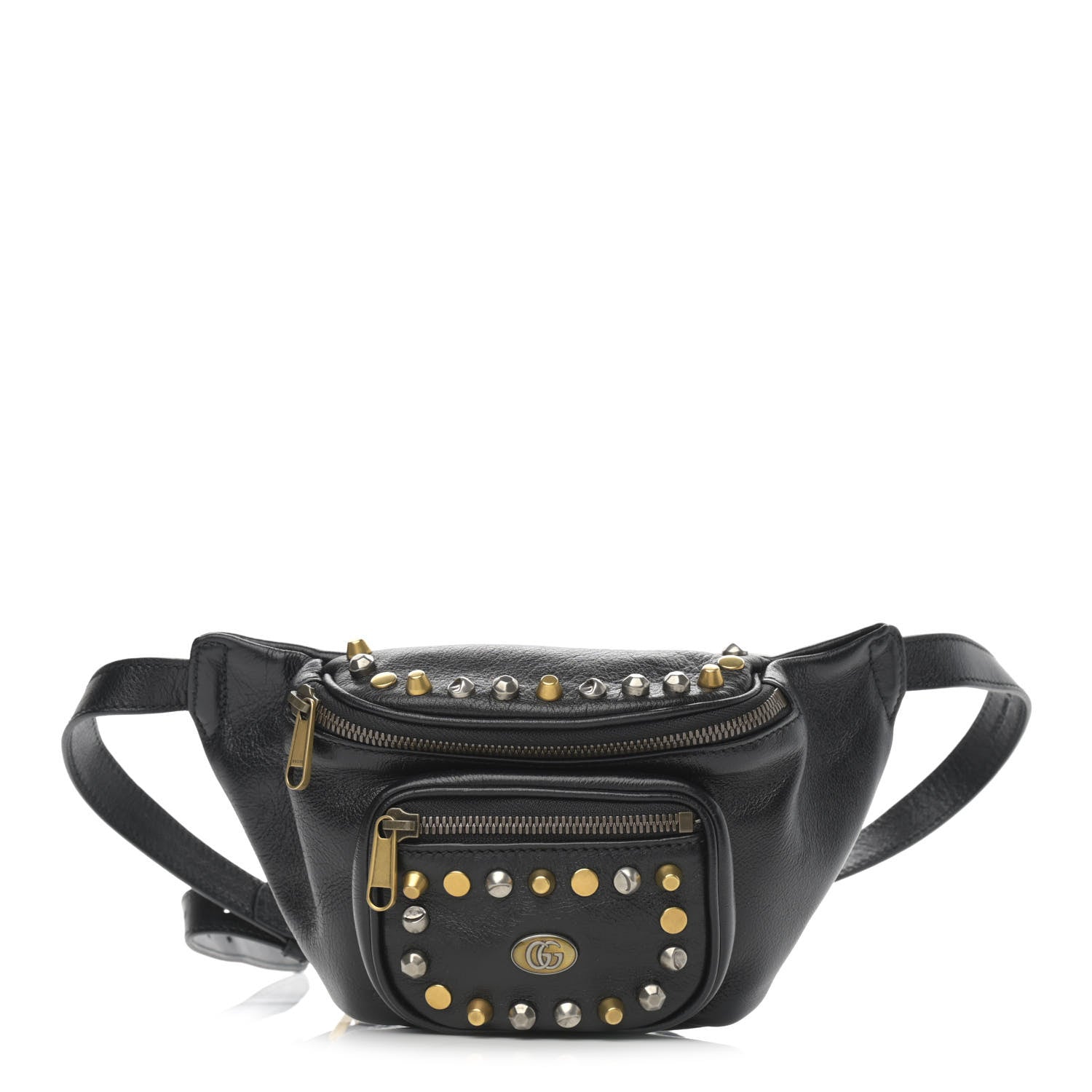 Gucci Calfskin Ophidia Studs Belt Bag Black 1 of 10