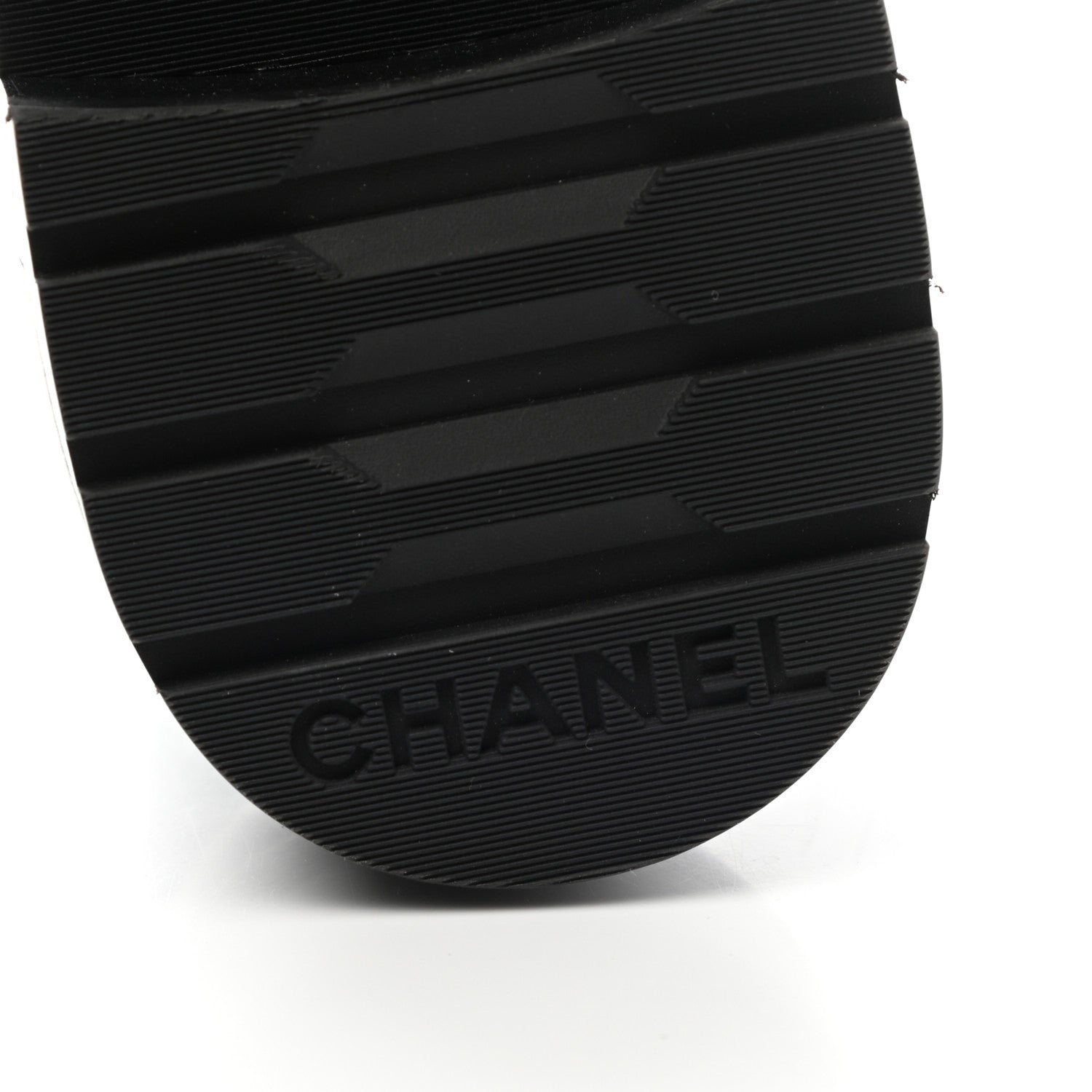 Chanel Shiny Calfskin Quilted Lace Up Combat Boots 38.5 Black 7 of 10