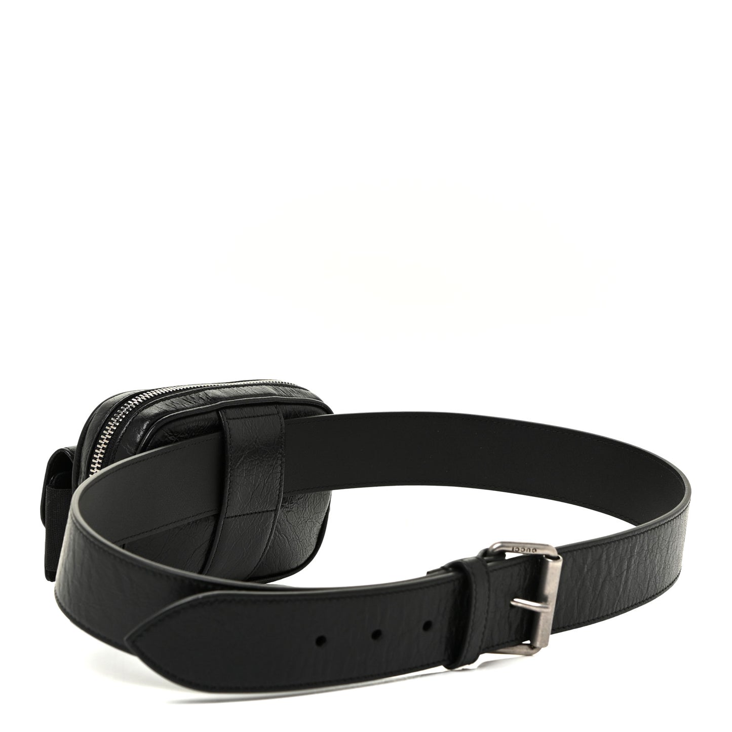 Fluffy Calfskin Mini Morpheus Belt Bag 90 36 Black
