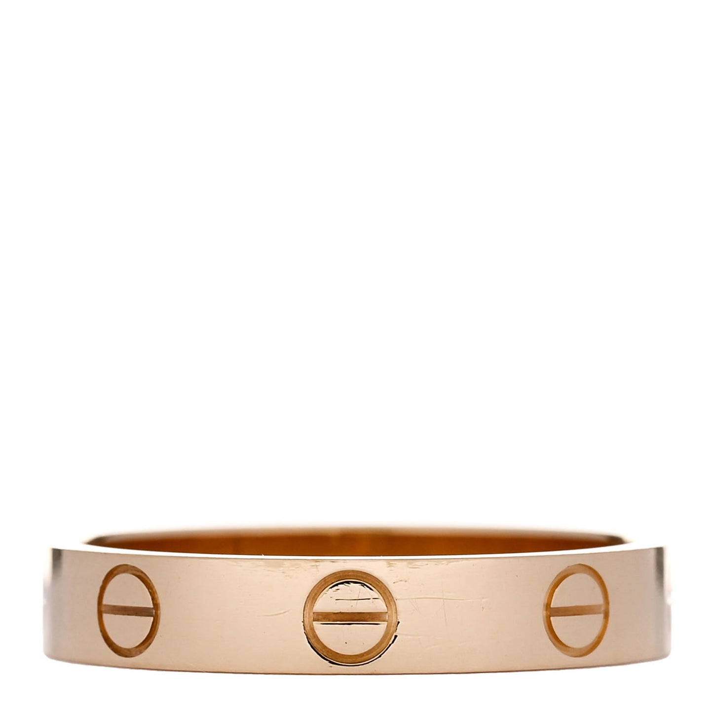 18K Yellow Gold 3.5mm LOVE Wedding Band Ring 55 7.25
