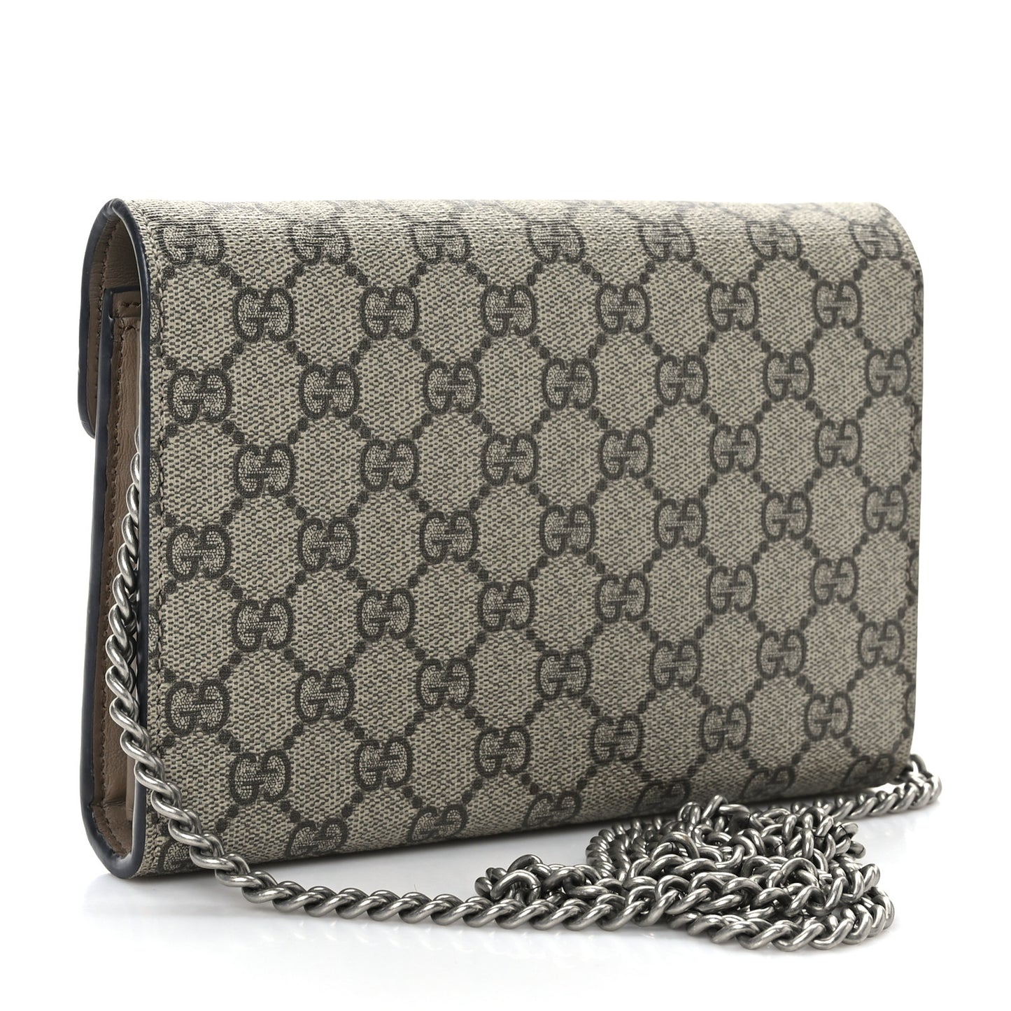 GG Supreme Monogram Mini Dionysus Chain Wallet Beige Taupe