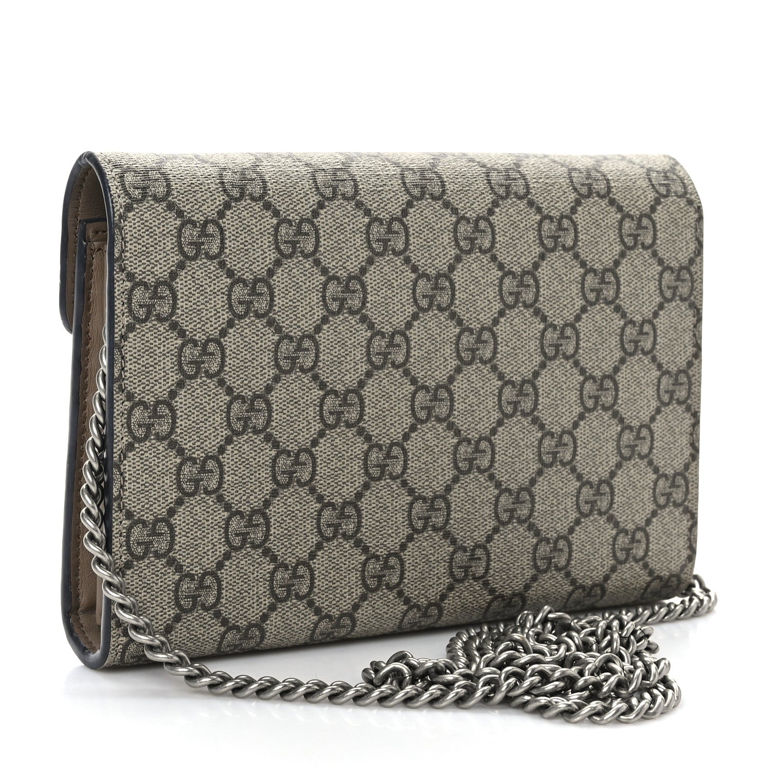 Gucci GG Supreme Monogram Mini Dionysus Chain Wallet Beige Taupe 3 of 8
