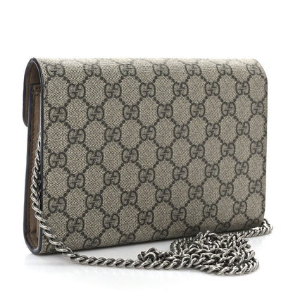Gucci GG Supreme Monogram Mini Dionysus Chain Wallet Beige Taupe 3 of 8