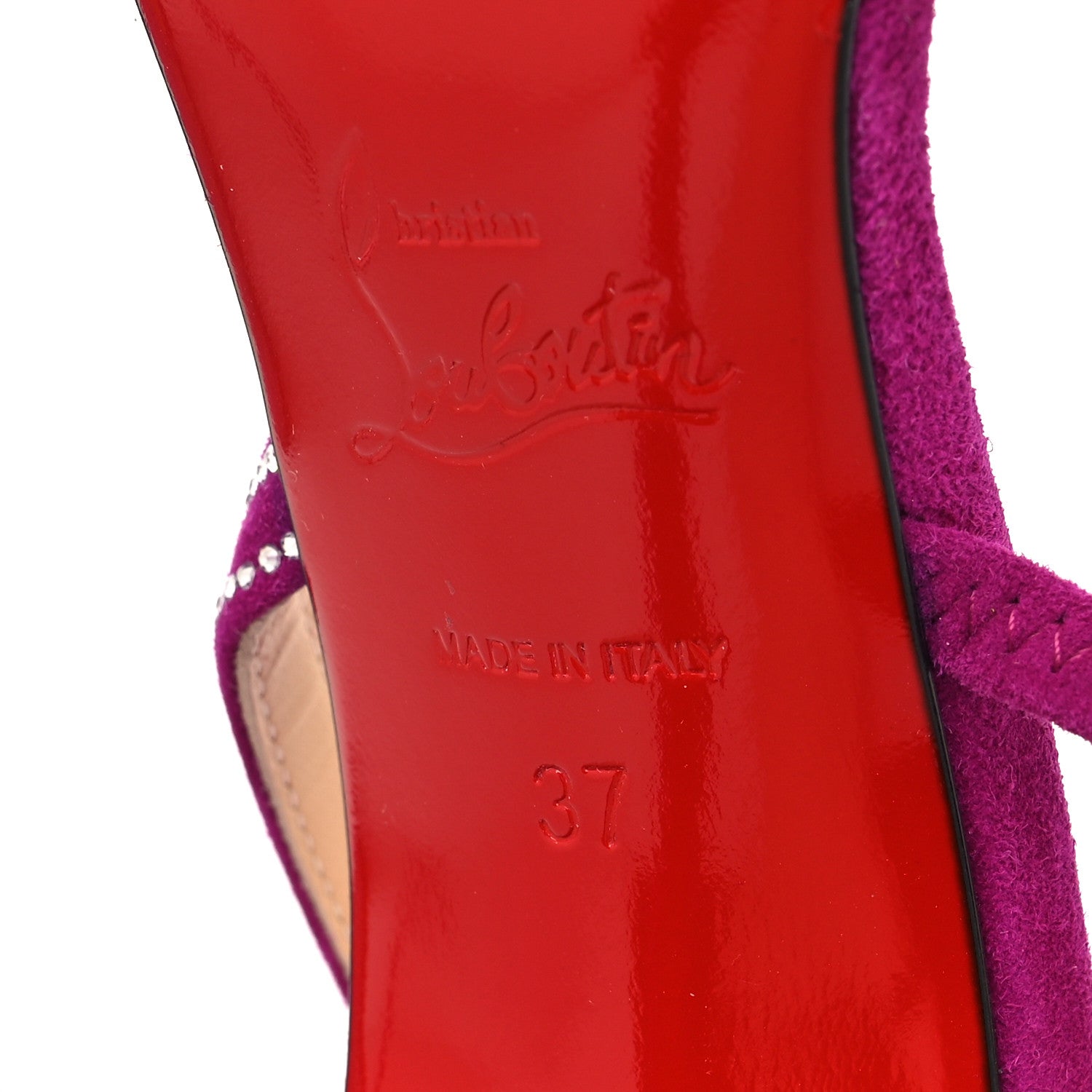Christian Louboutin Rete Strass Araborda 100 Pumps 37 Richelieu 6 of 8