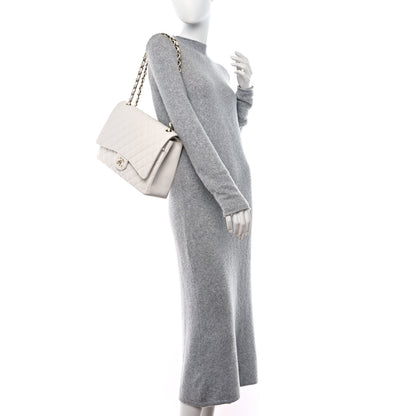 Chanel Caviar Quilted Maxi Double Flap White 2 of 10