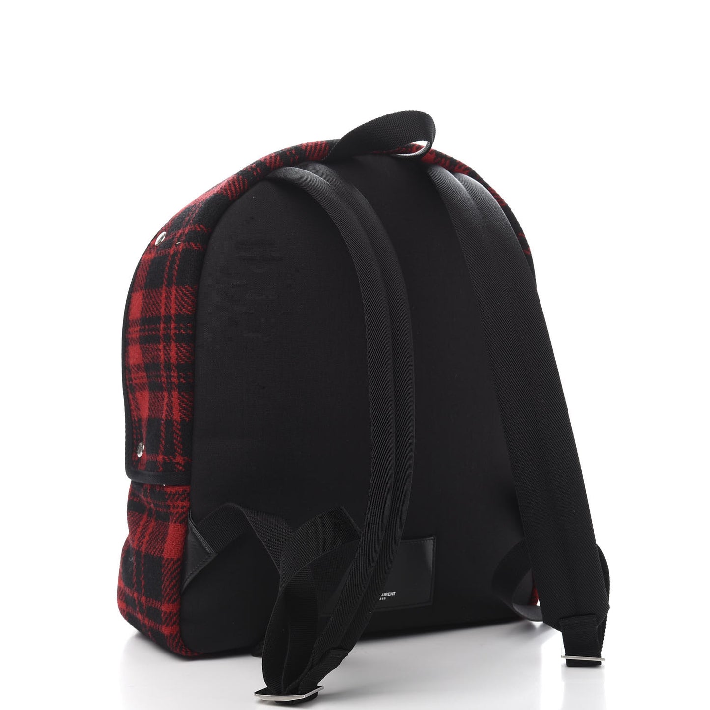 Wool Tartan City Backpack Red Black