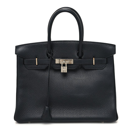 Hermes Taurillon Clemence Birkin 35 Black 1 of 13