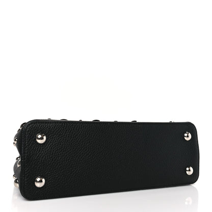 Louis Vuitton LV X YK Taurillon Brass Metal Dots Capucine MM Black 4 of 8