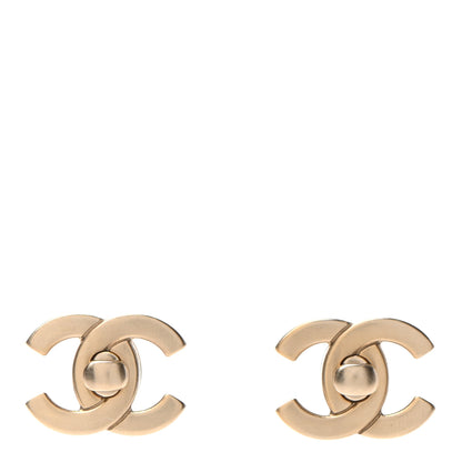 Chanel Metal CC Turnlock Interchangeable Earrings Gold 2 of 7