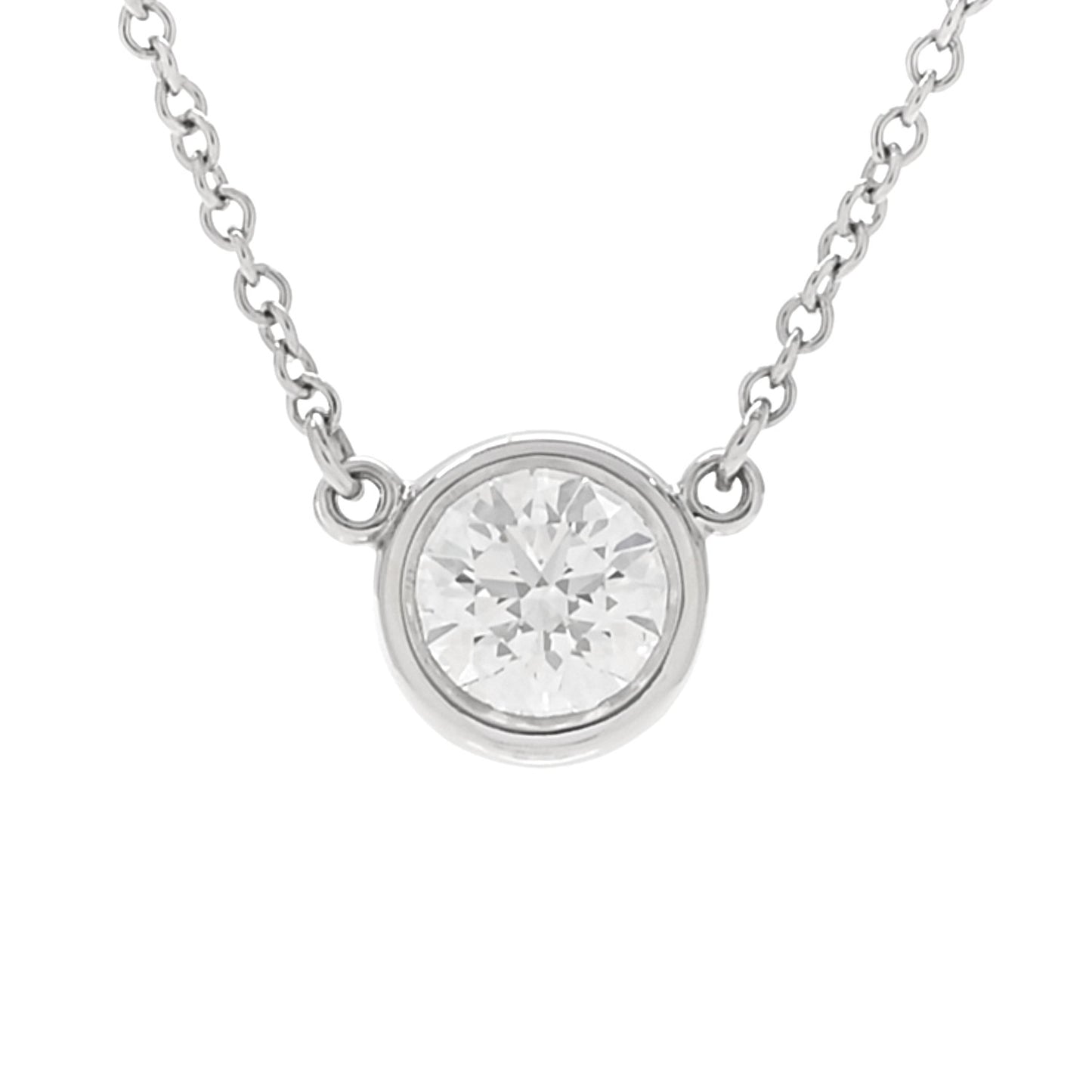 Platinum Diamond .45ct Elsa Peretti Diamonds by the Yard Pendant Necklace