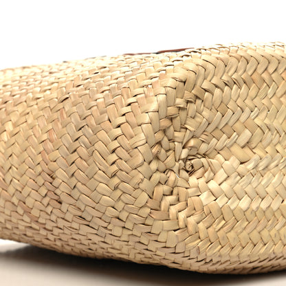 Celine Raffia Calfskin Triomphe Medium Panier Tan 8 of 9