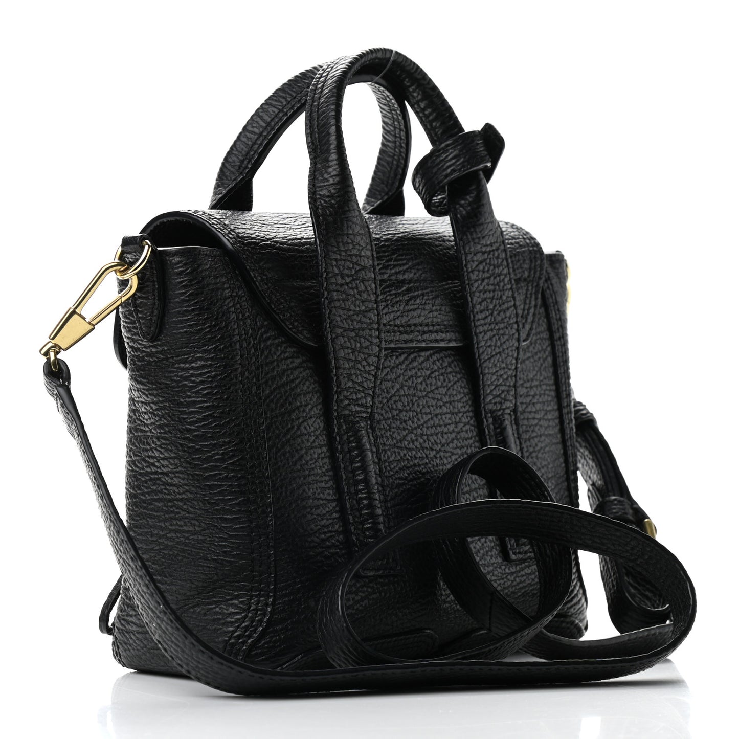 Textured Calfskin Mini Pashli Satchel Black