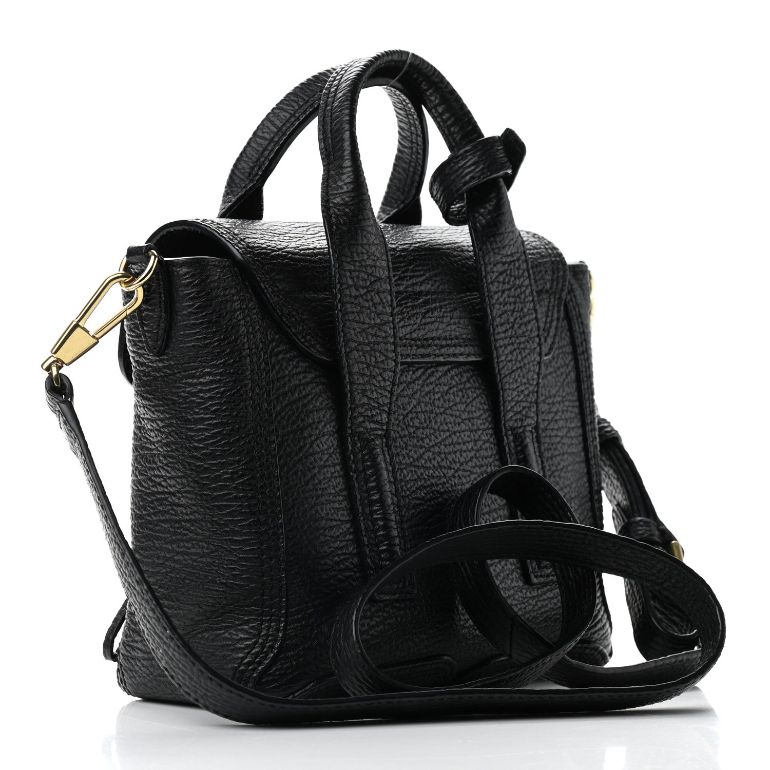 3.1 Phillip Lim Textured Calfskin Mini Pashli Satchel Black 3 of 9
