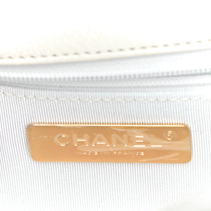 Chanel Calfskin Crochet Medium Chanel 19 Flap White Black 6 of 10