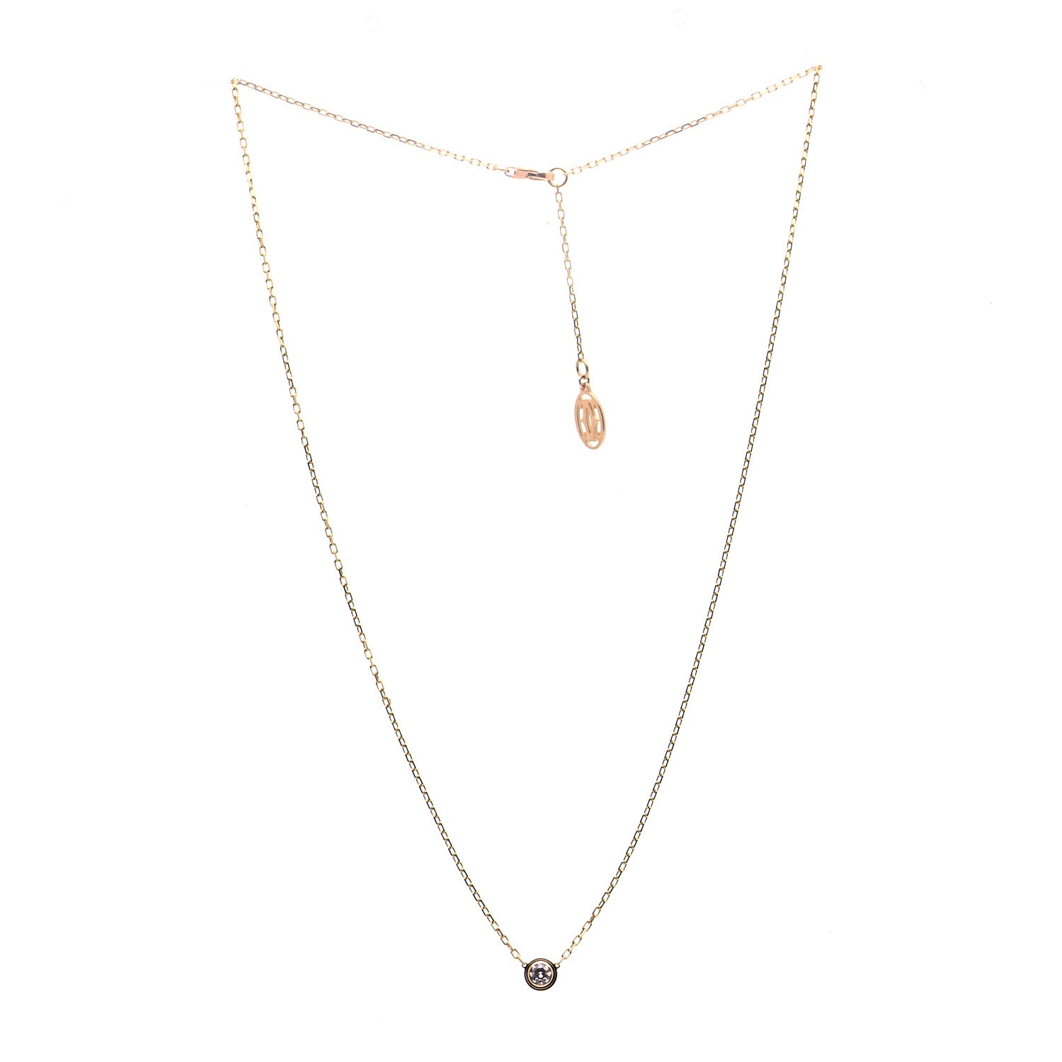 Cartier 18K Pink Gold Diamond LM D'Amour Pendant Necklace 3 of 6
