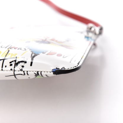 Christian Louboutin Patent Loubitag Loubiclutch Graffiti Clutch White 11 of 11