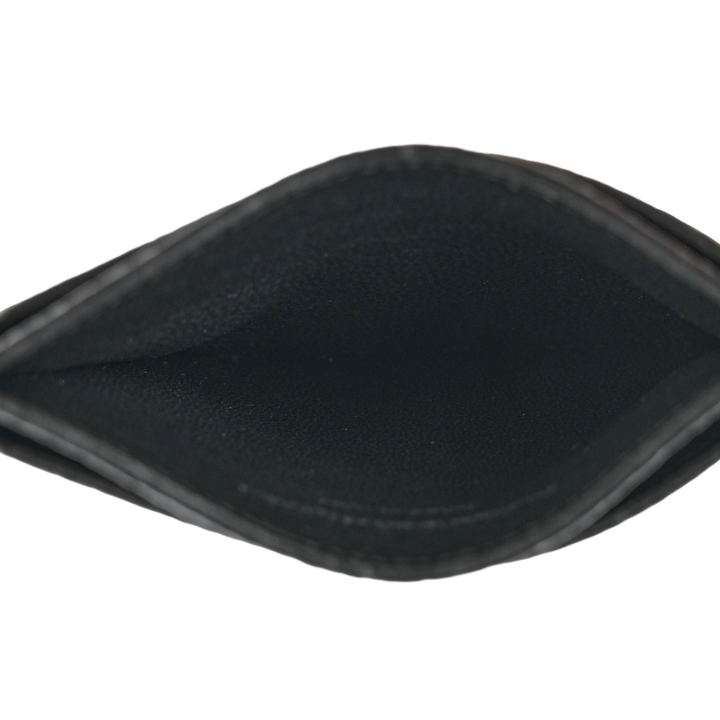 Calfskin Skull Card Holder Black