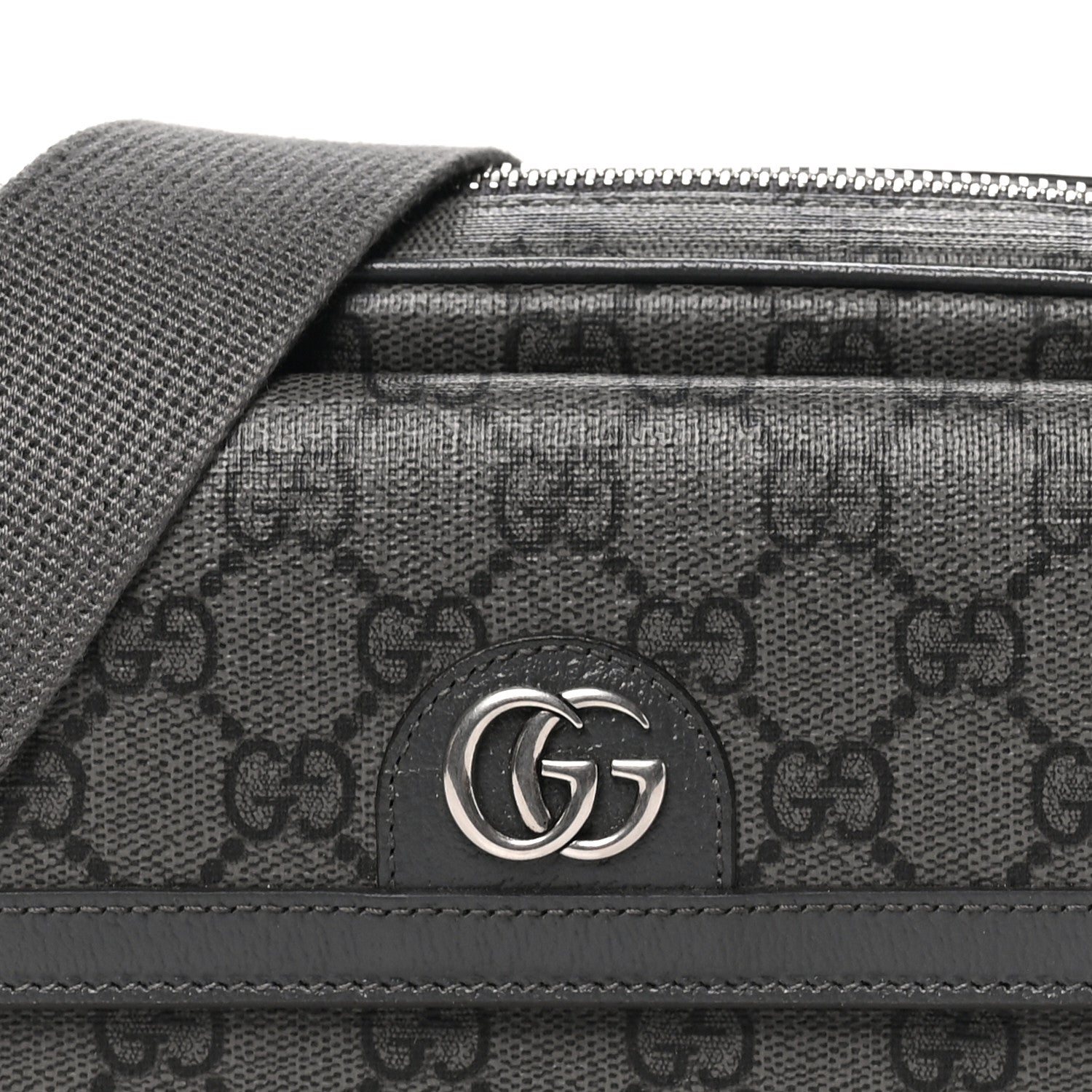 Gucci GG Supreme Monogram Textured Dollar Calfskin Mini Ophidia Bag Graphite Grey 8 of 11