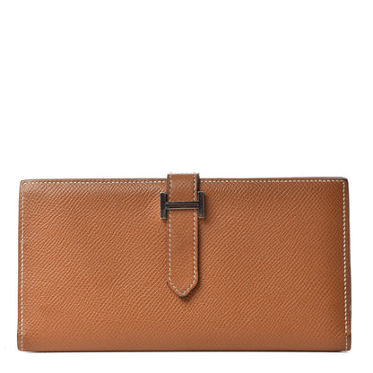 Hermes Epsom Bearn Gusset Wallet Gold 1 of 6