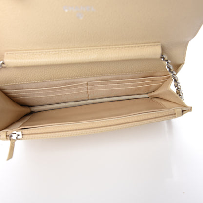 Chanel Caviar Quilted Wallet On Chain WOC Light Beige 5 of 11