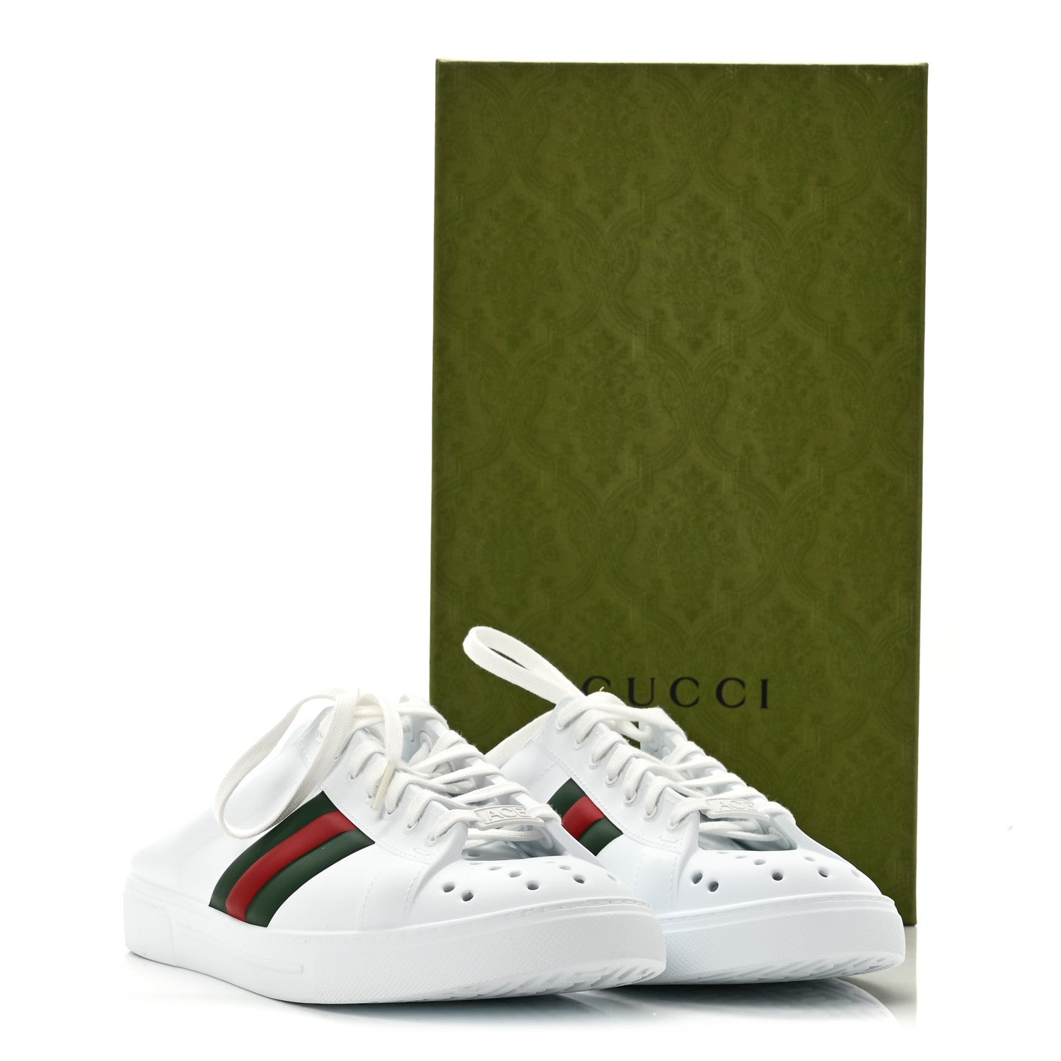 Gucci Rubber Ace Sabot Mules 41 Great White 1866169 – FASHIONPHILE