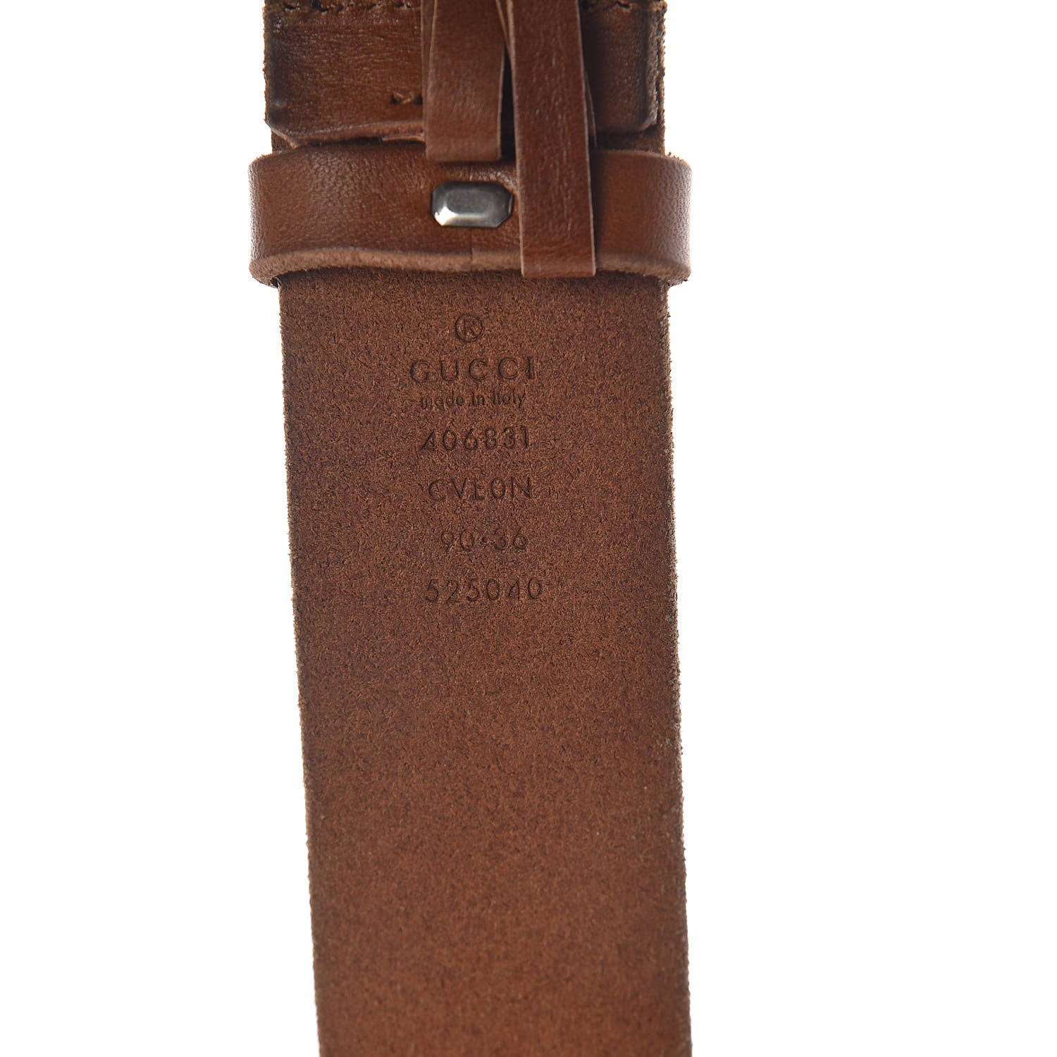 Gucci Cuoio Toscano Nickel Double Double G 40mm Belt 90 36 Cuir 4 of 6