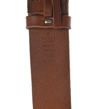 Gucci Cuoio Toscano Nickel Double Double G 40mm Belt 90 36 Cuir 4 of 6