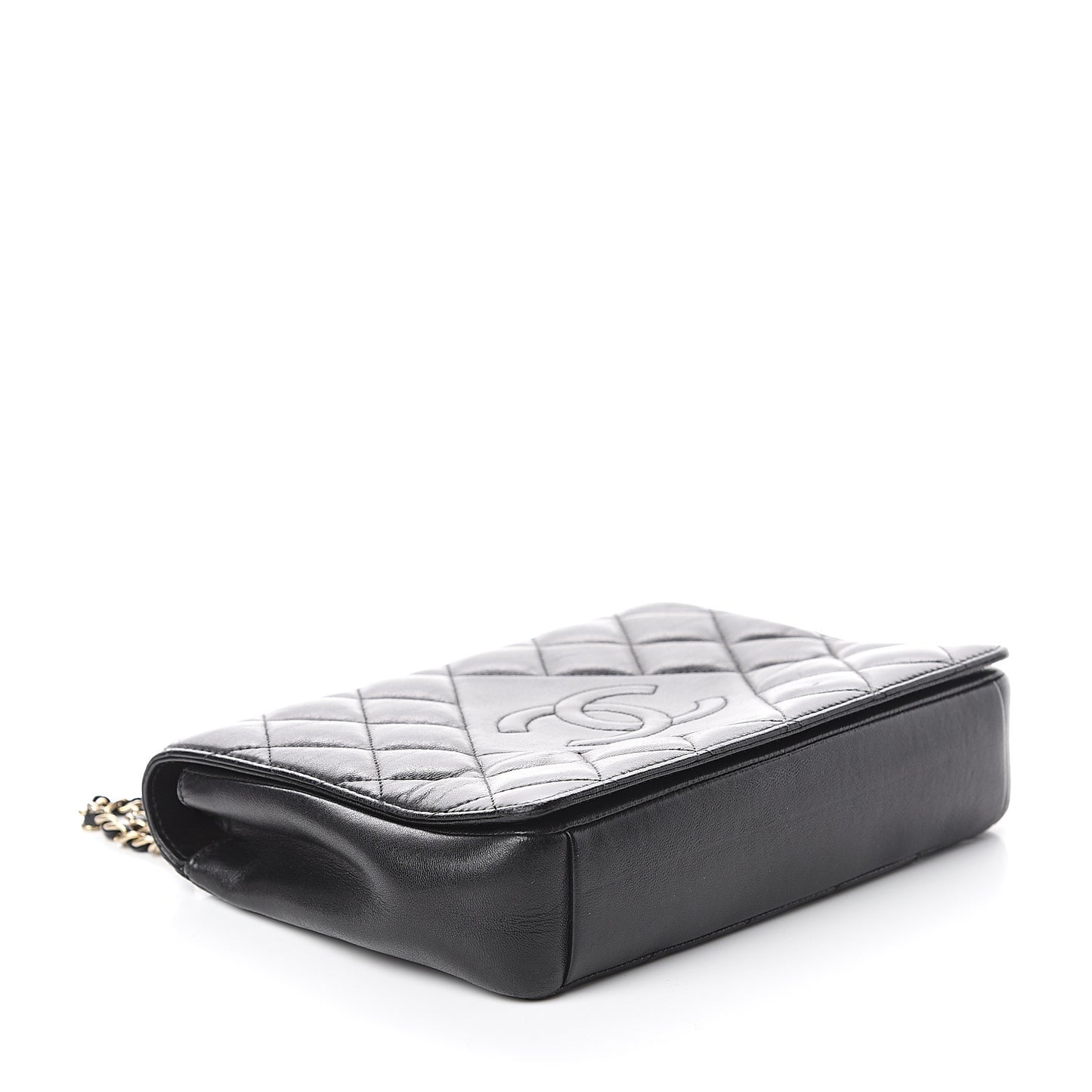Lambskin Quilted Small Diamond CC Flap Black