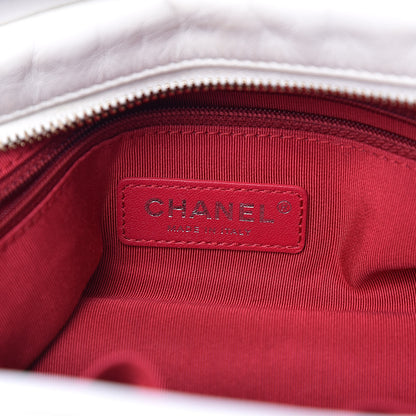 Chanel Aged Calfskin Quilted Large Gabrielle Hobo White 6 of 12