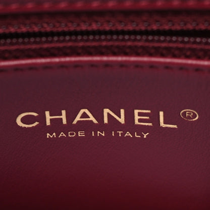 Chanel Caviar Quilted Small Shopping Tote Burgundy 6 of 10