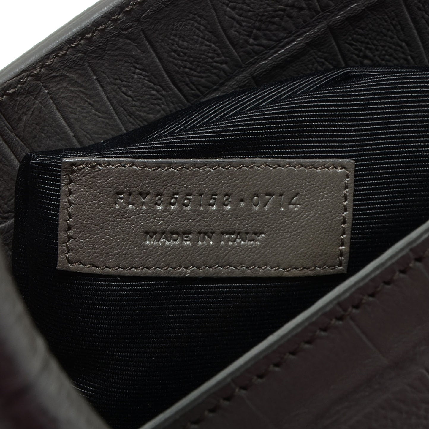 Calfskin Crocodile Embossed Small Sac de Jour Earth