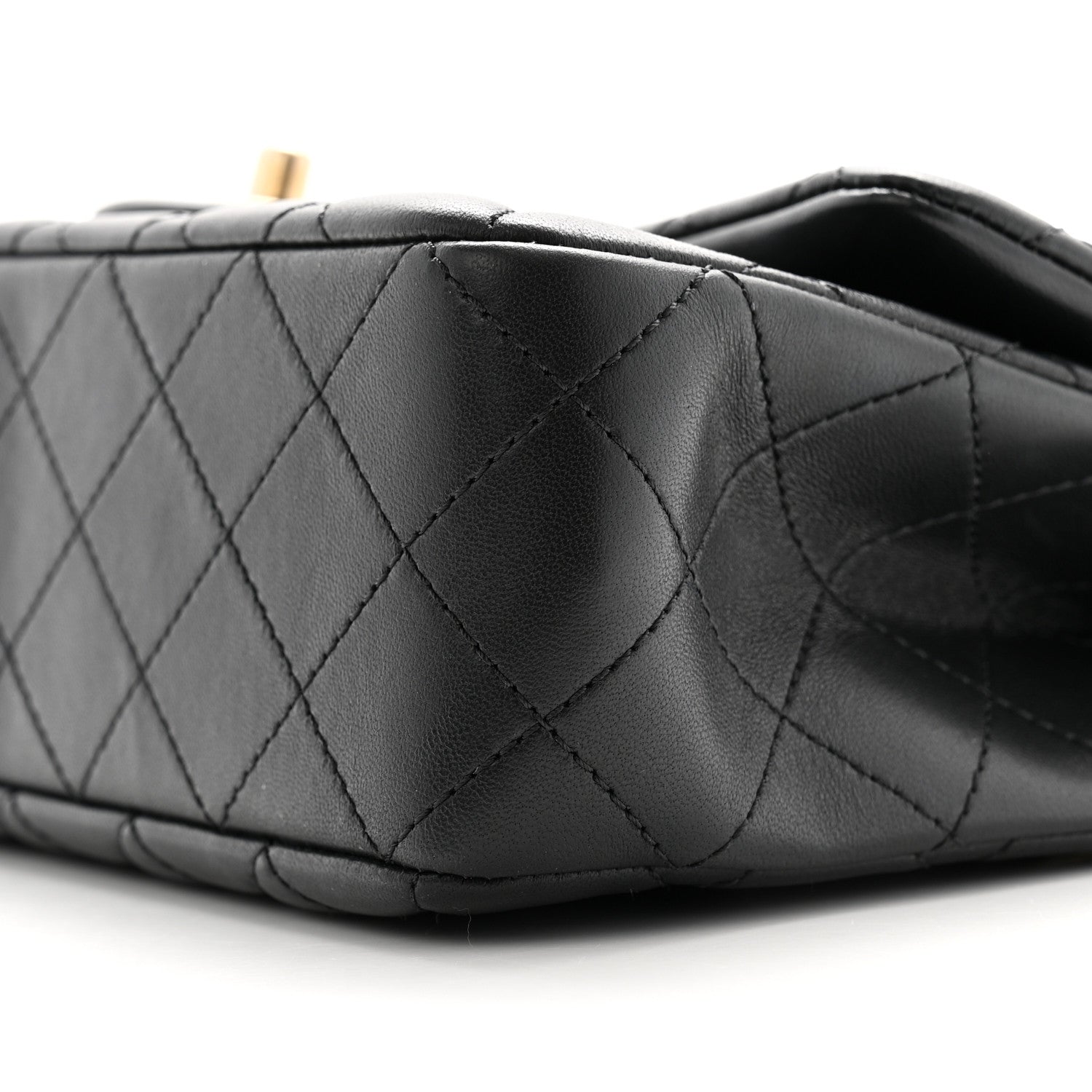 Chanel Lambskin Quilted Small Sweet Camellia Flap Black 10 of 11