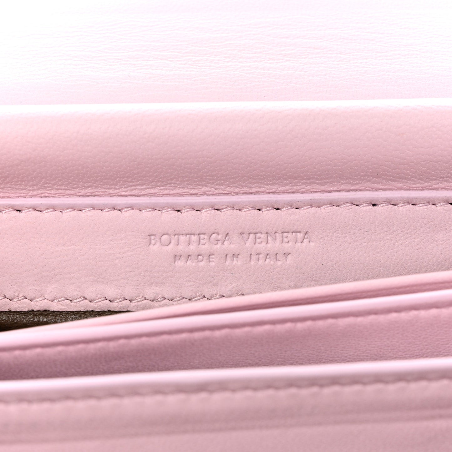 Nappa Intrecciato Continental Wallet on Chain Pink