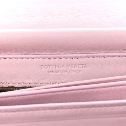 Bottega Veneta Nappa Intrecciato Continental Wallet on Chain Pink 6 of 10