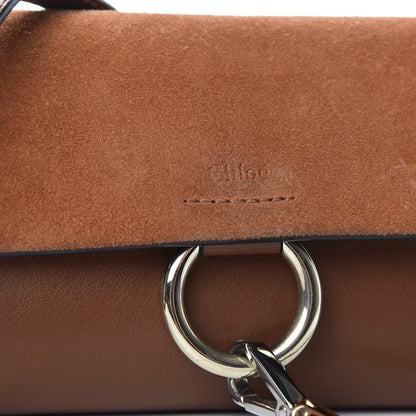 Chloe Suede Calfskin Mini Faye Shoulder Bag Tobacco 7 of 10