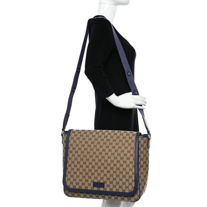 Gucci Monogram Convertible Diaper Bag Blue 3 of 13