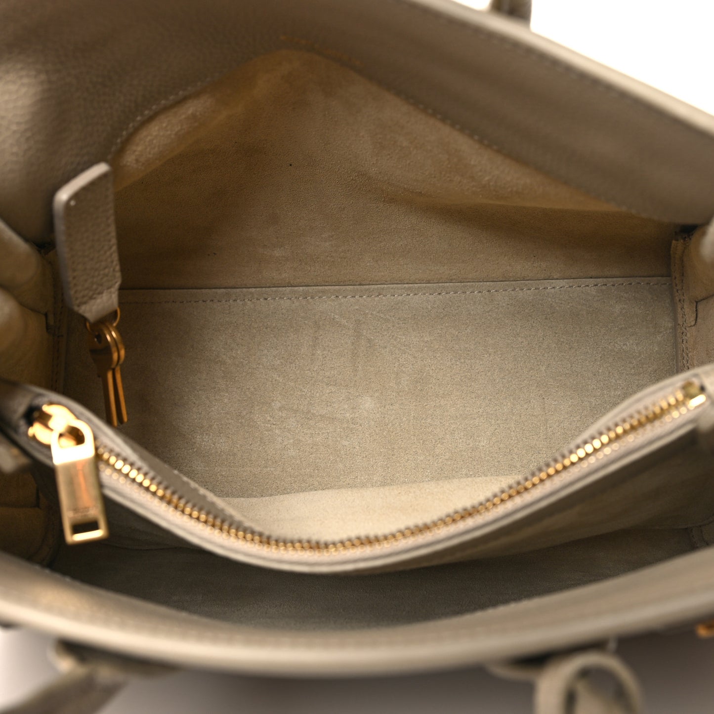 Grained Calfskin Baby Sac De Jour Beige
