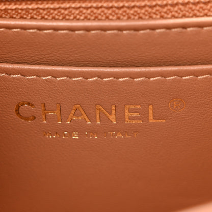 Chanel Lambskin Quilted Mini Rectangular Flap Brown 6 of 10