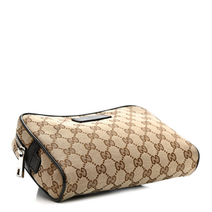 Gucci Monogram Dollar Calfskin Belt Bag Beige Ebony Testa di Moro Marrone Scuro 4 of 11