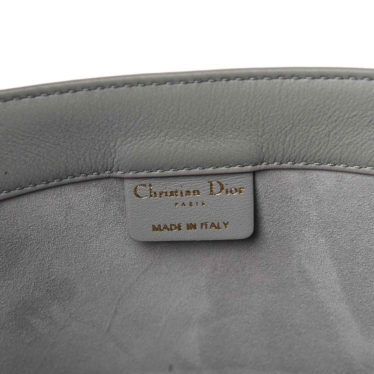 Christian Dior Calfskin Embossed Medium Book Tote Grey Stone 6 of 13